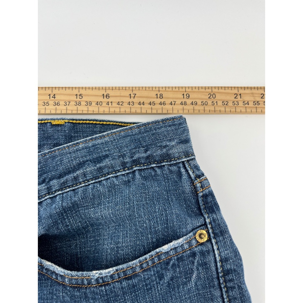 Levi's 514 Slim Straight Jeans Mens 38x32 Blue Medium Wash Denim Pants - Picture 7 of 9